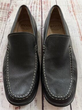 ECCO Men’s Black Leather Loafers EU 45 US 11-11.5